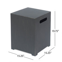 Load image into Gallery viewer, Modern Tank Holder Side Table With Powder Coated Frame