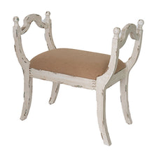 Load image into Gallery viewer, Harlow - Bench, Farmhouse / French Country Style Vanity Chair - Beige / White