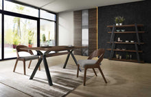 Load image into Gallery viewer, Wood Trestle Base Dining Table - Brown / Black