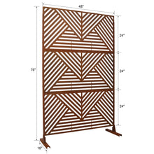 Load image into Gallery viewer, Freestanding Outdoor & Indoor Freestanding Metal Privacy Screen