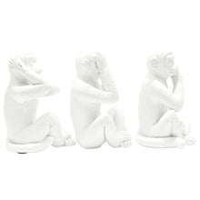 Load image into Gallery viewer, Monkey Tabletop Sculpture (Set of 3) - White