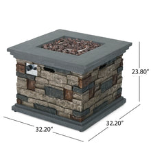 Load image into Gallery viewer, Fire Pit With Lightweight Concrete And Steel Frame