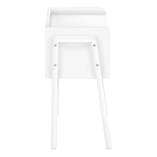 Load image into Gallery viewer, Rectangular Accent Table With White Metal Legs - White