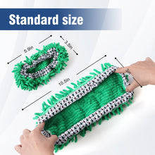 Load image into Gallery viewer, Microfiber Mop Slippers For Floor Cleaning, Machine Washable, 3 Pieces - Blue / Green / Red