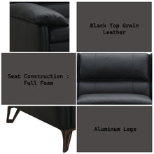 Load image into Gallery viewer, Eilene - Top Grain Leather Sofa - Black