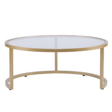 Load image into Gallery viewer, Glass Round Nested Coffee Tables (Set of 2) - Gold