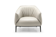 Load image into Gallery viewer, Faux Leather Steel Arm Chair - Light Gray / Black