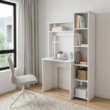 Load image into Gallery viewer, 2 Piece Set Writing Desk And Bookshelf - White