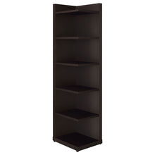 Load image into Gallery viewer, 6 Tier Corner Bookcase - Cappuccino