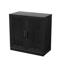 Load image into Gallery viewer, 31" Texture Door Accent Cabinet With Three Shelves - Black