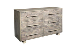 Load image into Gallery viewer, 57" Solid Wood Six Drawer Dresser - White