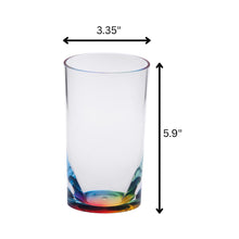 Load image into Gallery viewer, Leading Ware Oval Halo Acrylic Glasses Drinking, 15Oz (Set of 4) Hi Ball, Bpa Free - Clear