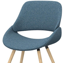 Load image into Gallery viewer, Wood Dining Parsons Chair - Blue / Brown