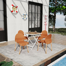 Load image into Gallery viewer, 4 Piece Set Of Single Chairs With A Folding Square Table