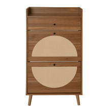 Load image into Gallery viewer, Allen - Rattan 2 Door 1 Drawer Cabinet Shoe Rack For Entrance