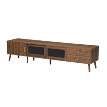 Load image into Gallery viewer, Doors TV Stand For TVs Up To 85", Entertainment Center With Storage Cabinets, TV Media Console Table For Living Room - Natural