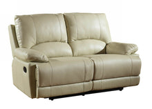 Load image into Gallery viewer, Faux Leather Manual Reclining Love Seat - Beige