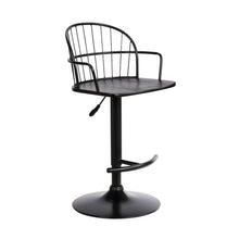Load image into Gallery viewer, 23" Iron Low Back Adjustable Height Bar Chair - Black