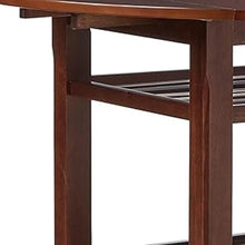 Load image into Gallery viewer, Wood Rounded Drop Leaf Bar Table - Brown