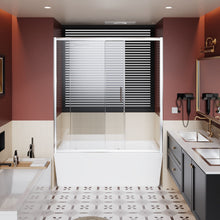 Load image into Gallery viewer, Single Sliding Shower Door For Bathtub With And Handle - Chrome