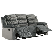 Load image into Gallery viewer, Lesley - Motion Sofa - Gray Corduroy & Velvet