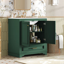 Load image into Gallery viewer, Bathroom Vanity With Sink, Cabinet & 2 Soft Closing Doors & Adjustable Shelf
