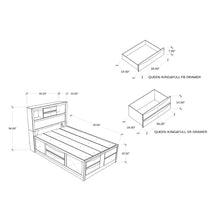 Load image into Gallery viewer, Lucille - Bed With Storage And Bookcase Headboard