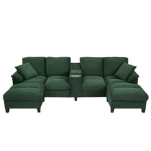 Load image into Gallery viewer, Modern U-Shaped Sectional Sofa With Storage Ottomans