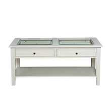 Load image into Gallery viewer, Glass Metal Rectangular Coffee Table - Off White