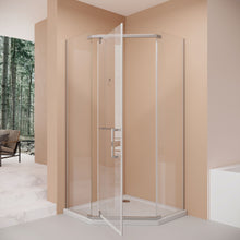 Load image into Gallery viewer, Frameless Neo Angle Shower Door WithTempered Glass