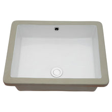 Load image into Gallery viewer, Modern Rectangular Undermount Bathroom Sink With Overflow Ceramic