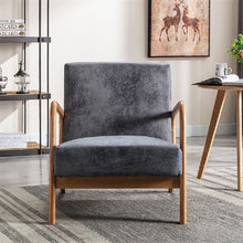 Load image into Gallery viewer, Classic Mid-Century Modern Accent Chairs, Open Framed Armchair With Cushioning