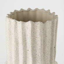Load image into Gallery viewer, Abstract Cylinder Table Vase (397583) - Cream