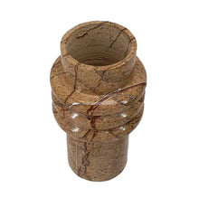 Load image into Gallery viewer, Genuine Marble Ridged Table Vase - Brown