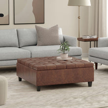Load image into Gallery viewer, Harrison - Upholstered Coffee Table Storage Ottoman