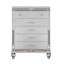 Load image into Gallery viewer, 1 Piece Chest With 5 Drawers Snake Skin Bedroom Furniture - Silver