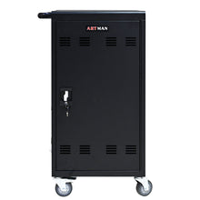 Load image into Gallery viewer, 45 Bay Mobile School Charging Cart Station For Chromebook, Tablet And Laptop Computer With Power Strip Included - Black