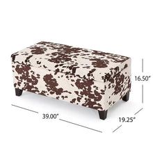 Load image into Gallery viewer, Storage Ottoman - Brown Multi