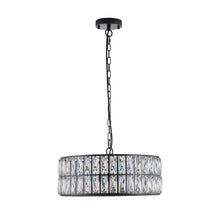 Load image into Gallery viewer, Six Light Metal Chandelier With Shades - Black