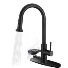 Load image into Gallery viewer, 3 In 1 Kitchen Faucet With Press Type Glass Rinser, High Arc Pull Down Sprayer