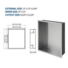 Load image into Gallery viewer, Stainless Steel Shower Niche With Seamless Design For Bathroom Storage