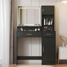 Load image into Gallery viewer, Wood Lighted Two Drawer Dresser - Black