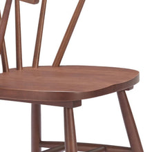 Load image into Gallery viewer, Solid Wood Slat Back Dining Side Chairs (Set of 2) - Walnut / Brown