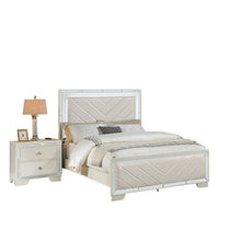 Load image into Gallery viewer, 1 Piece Eastern King Size Upholstered Headboard And Footboard With Built In LED Lights