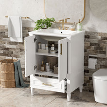 Load image into Gallery viewer, Bathroom Vanity With Ornate French Cylinder Legs, Soft Close Drawer