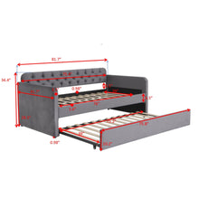 Load image into Gallery viewer, Upholstered Daybed With Trundle And USB Charging Design