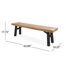 Load image into Gallery viewer, Outdoor Bench With Slat Panel Design And Acacia Wood Frame