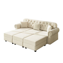 Load image into Gallery viewer, Upholstered Sofa Set With Nailhead Trim And Rolled Armrests, Includes Pillows
