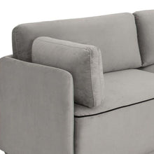 Load image into Gallery viewer, Modern Sectional Sofa With Ottoman - Light Gray