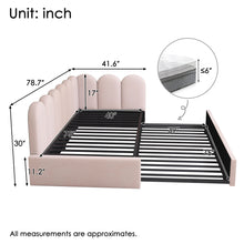 Load image into Gallery viewer, Upholstered Daybed With Metal Slatted Base